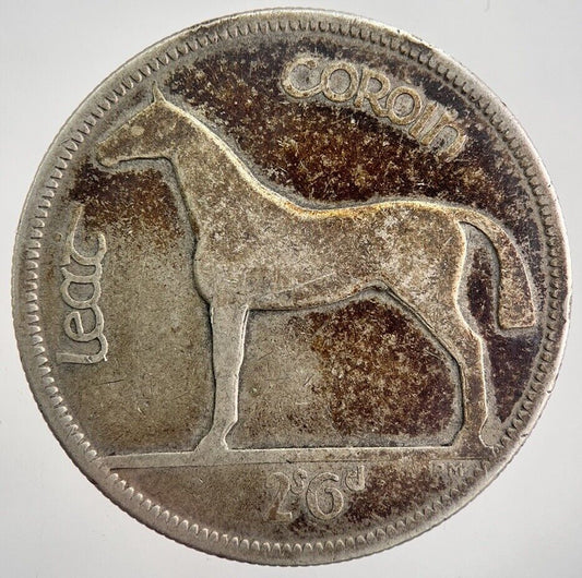 1928 Irish Half - Crown Horse Silver Coin | Collectable Grade | a7579
