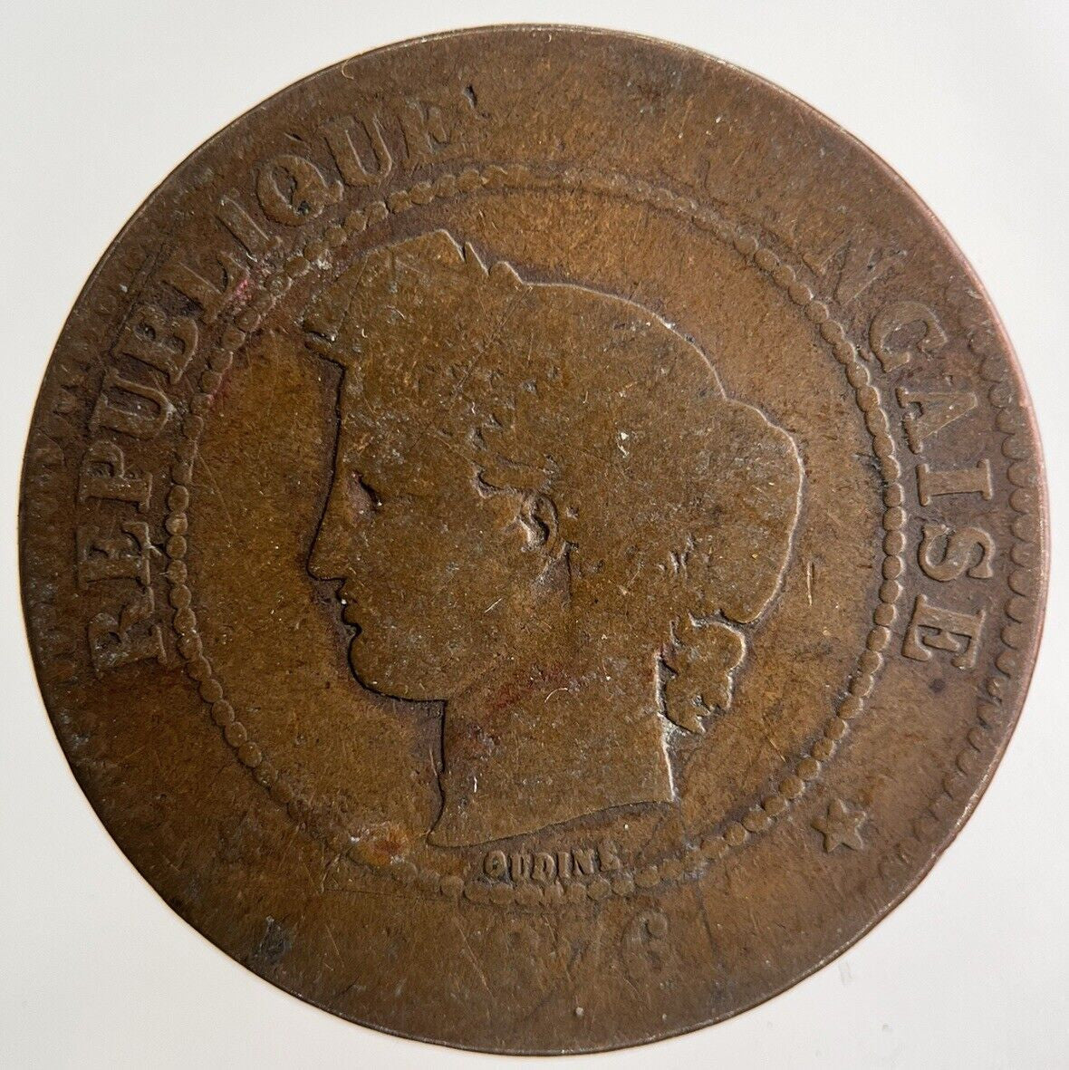 1876 France 5 Centimes Coin | Collectable Grade