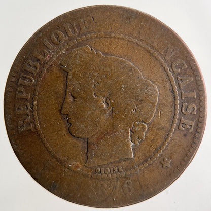 1876 France 5 Centimes Coin | Collectable Grade