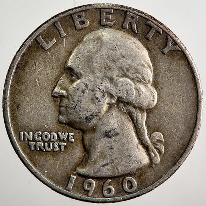 1960 - D US USA Quarter Dollar Silver Coin | Fine Collectable Grade