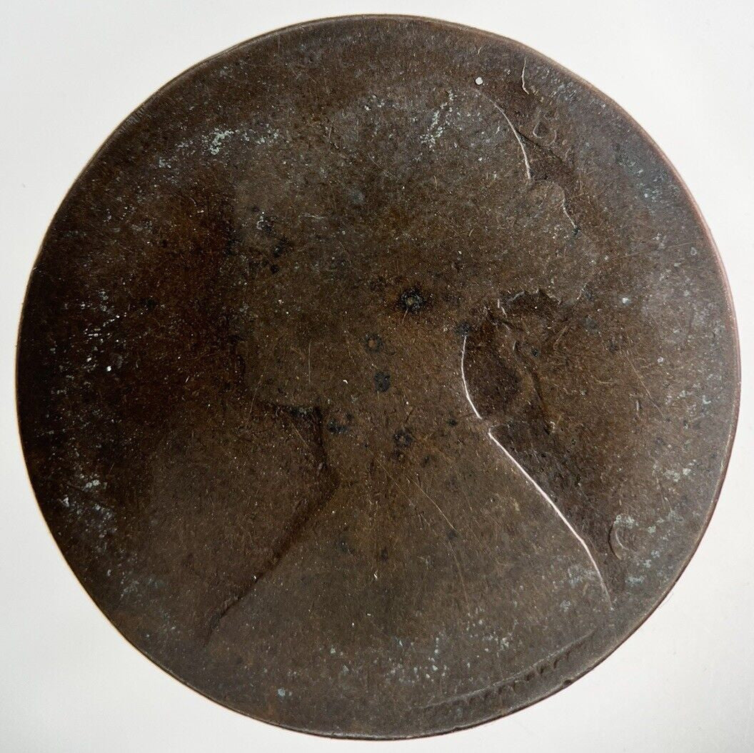 1863 Victoria One Penny Coin | Worn Grade