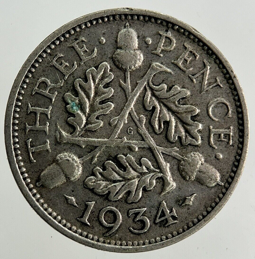 1934 George V Threepence Silver Coin | Collectable Grade