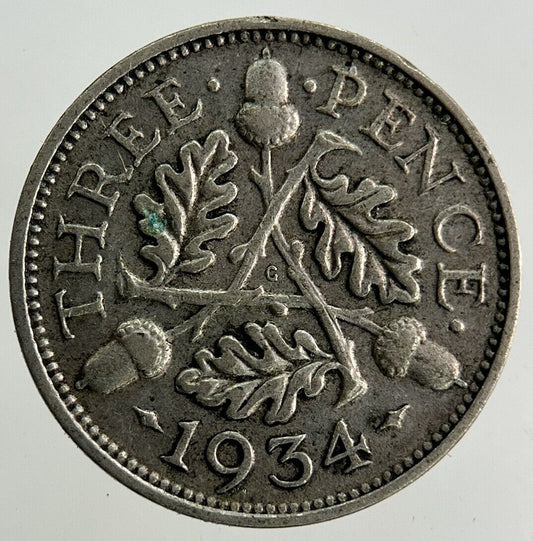 1934 George V Threepence Silver Coin | Collectable Grade