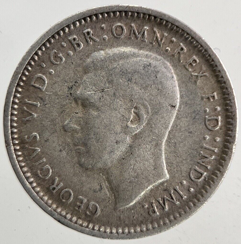 1944 - S Australia Threepence Silver Coin | Fine Collectable Grade