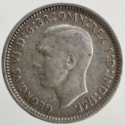 1944 - S Australia Threepence Silver Coin | Fine Collectable Grade