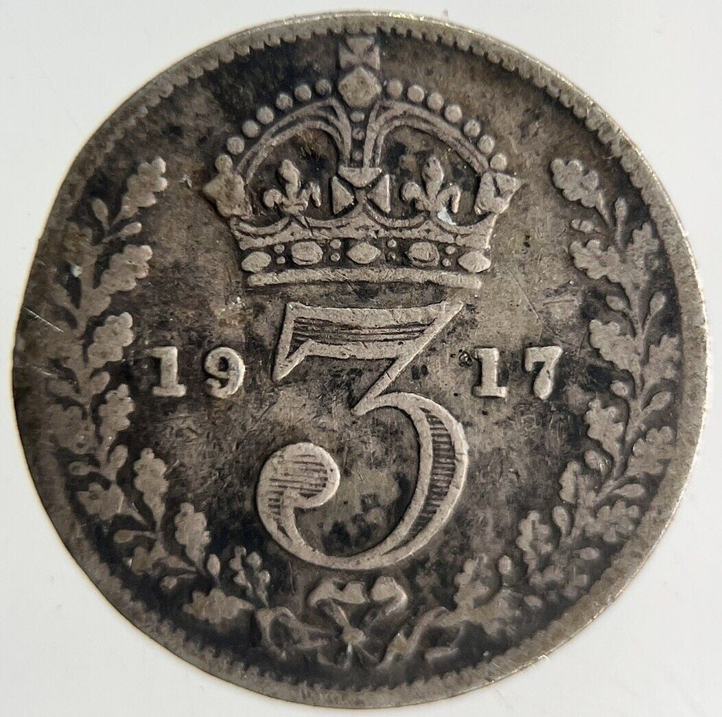 1917 George V Threepence Silver Coin | Fine Collectable Grade