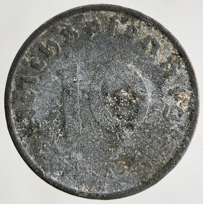 1940 - A Germany Nazi 10 Pfennig Coin | Collectable Grade