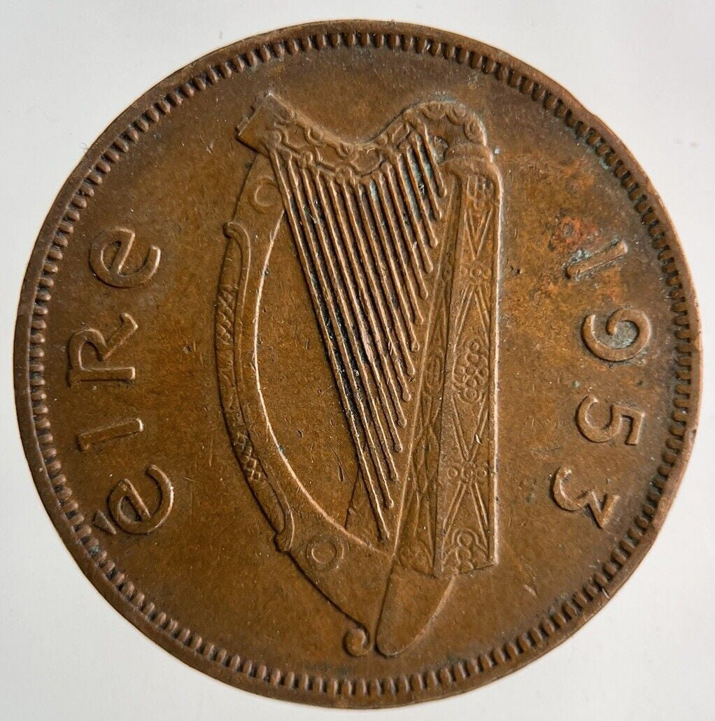 1953 Irish Half - Penny Pig Coin | Fine Collectable Grade