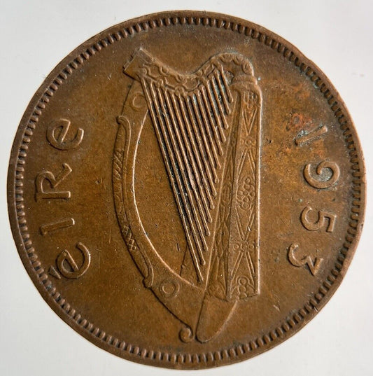 1953 Irish Half - Penny Pig Coin | Fine Collectable Grade