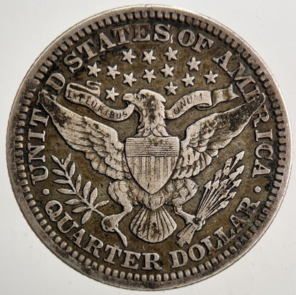 1914 US USA Barber Quarter Silver Coin | Very High Grade | a5484