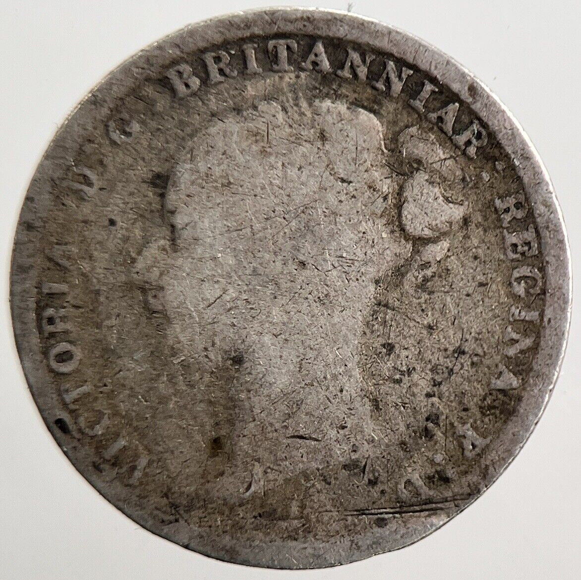 1884 Victoria Threepence Silver Coin | Fair Grade | a3816