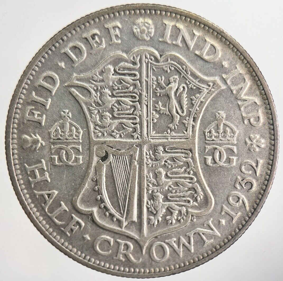 1932 George V Half - Crown Silver Coin | Fine Collectable Grade | a6321