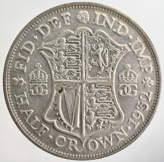 1932 George V Half - Crown Silver Coin | Fine Collectable Grade | a6321