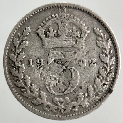 1902 Edward VII Threepence Silver Coin | Collectable Grade