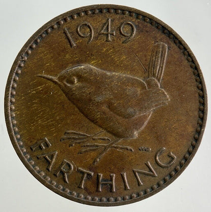 1949 George VI Wren Farthing Coin | Very High Grade