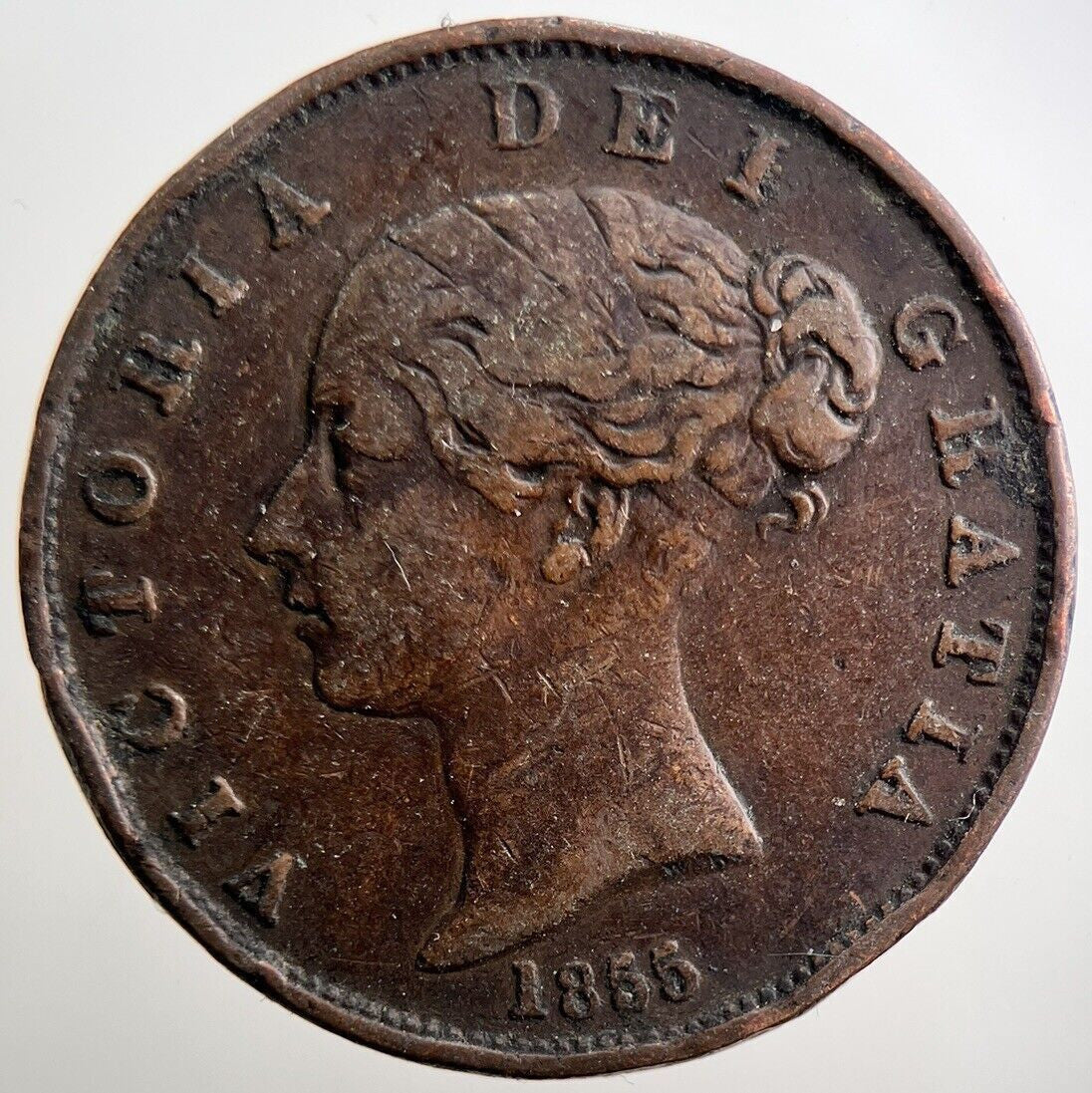 1855 Victoria Half-Penny Coin | Fine Collectable Grade | a3806