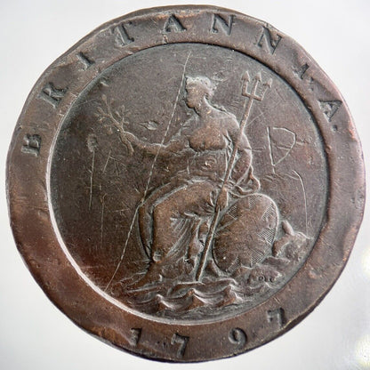 1797 George III 3rd Two - Pence Coin | Fine Collectable Grade | a2203