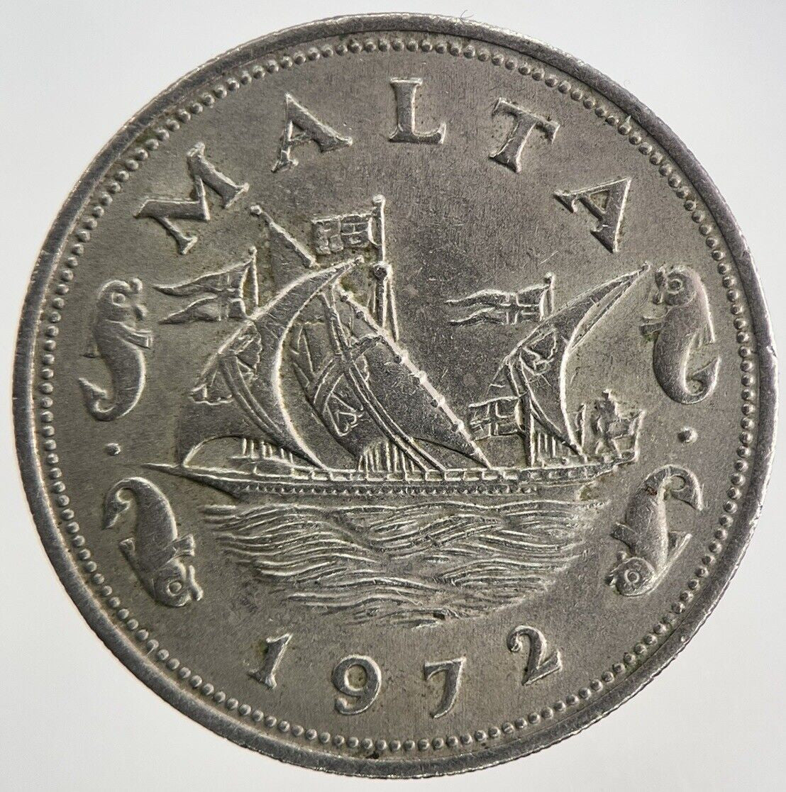 1972 Malta 10 Cents Coin | Fine Collectable Grade