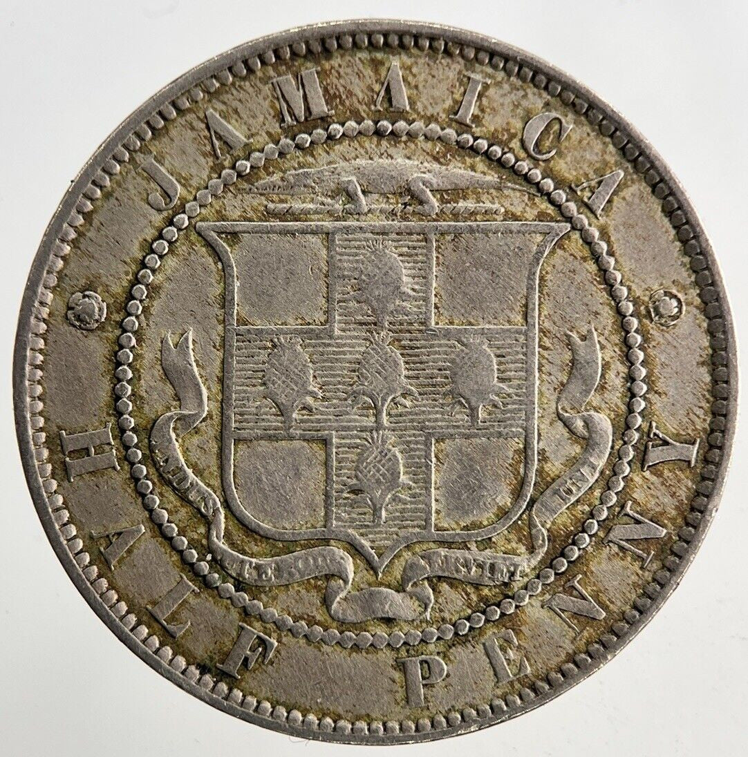 1880 Jamaica Half - Penny Coin | Fine Collectable Grade