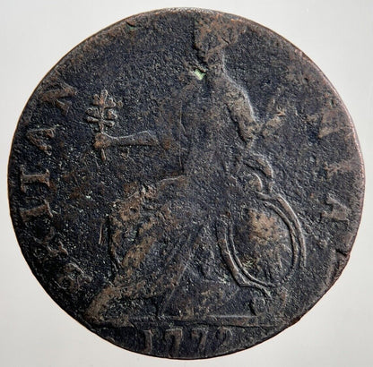 1772 George III 3rd Half - Penny Coin | Collectable Grade | a2261