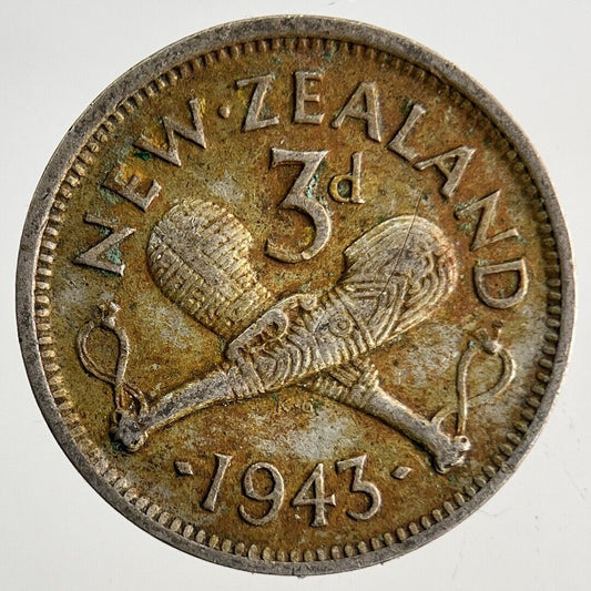 1943 New Zealand Threepence Silver Coin | Fine Collectable Grade