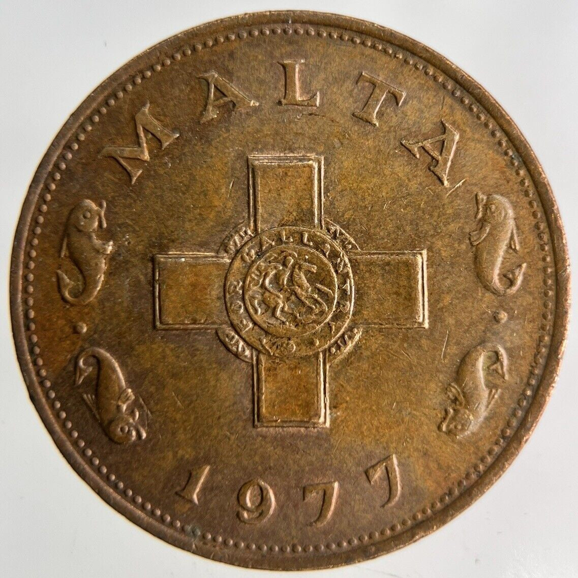 1977 Malta 1 Cent Coin | Fine Collectable Grade