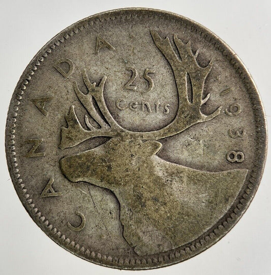 1938 Canada 25 Cents Silver Coin | Collectable Grade