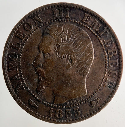 1855 France 5 Centimes Coin | Fine Collectable Grade