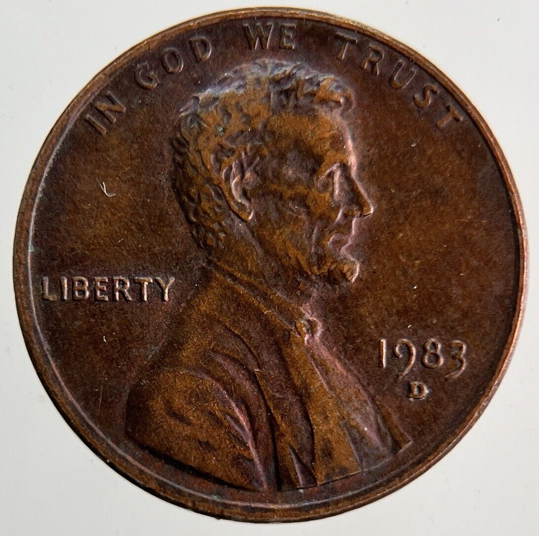 1983 - D US USA One Cent Coin | Fine Collectable Grade