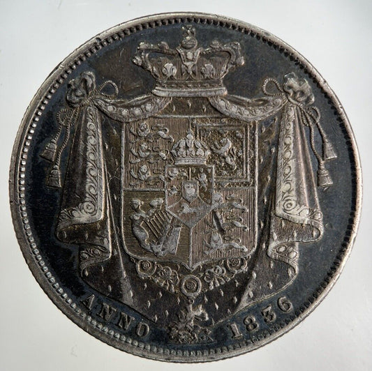 1836 William IV Half - Crown Silver Coin | Very High Grade