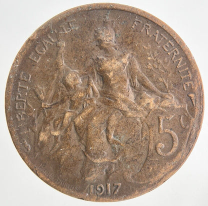 1917 France 5 Centimes Coin | Collectable Grade