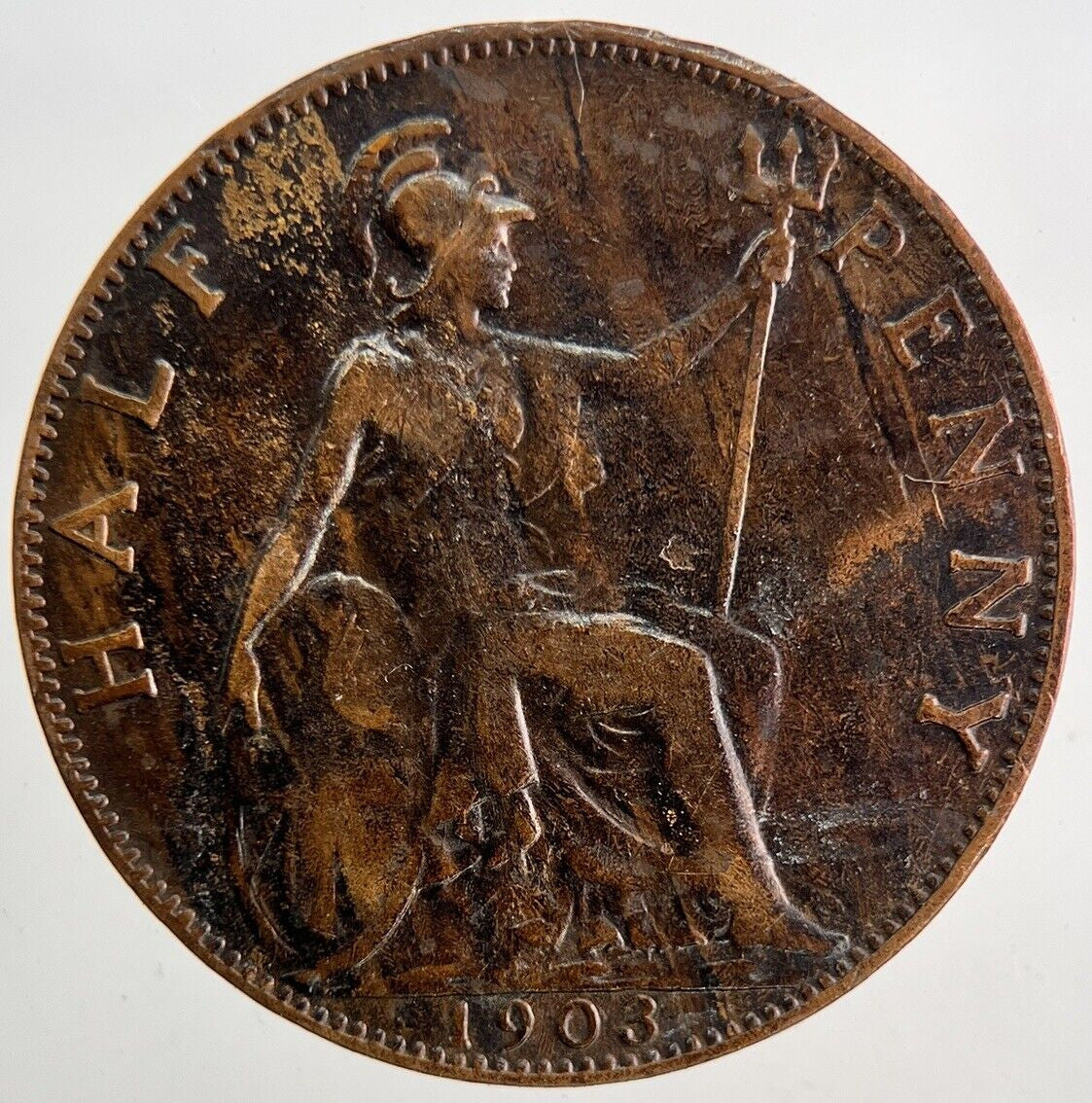 1903 Edward VII Half - Penny Coin | Fine Collectable Grade