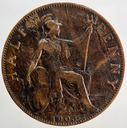1903 Edward VII Half - Penny Coin | Fine Collectable Grade