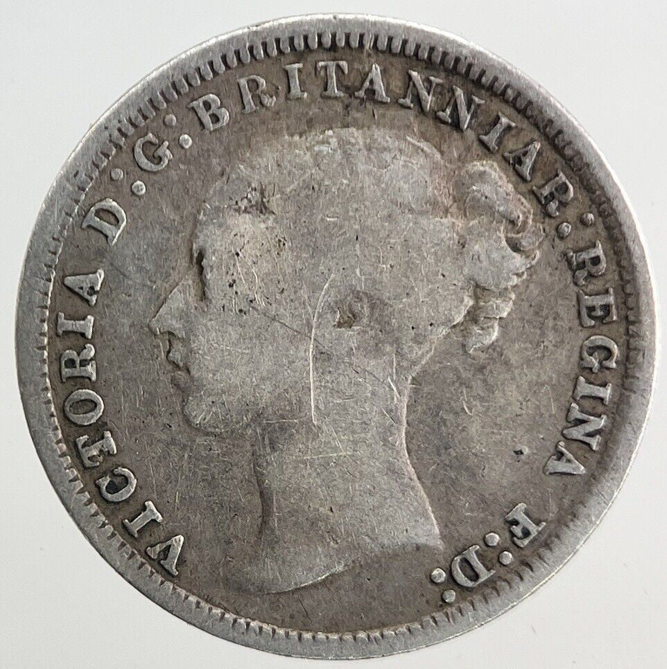 1875 Victoria Threepence Silver Coin | Fine Collectable Grade