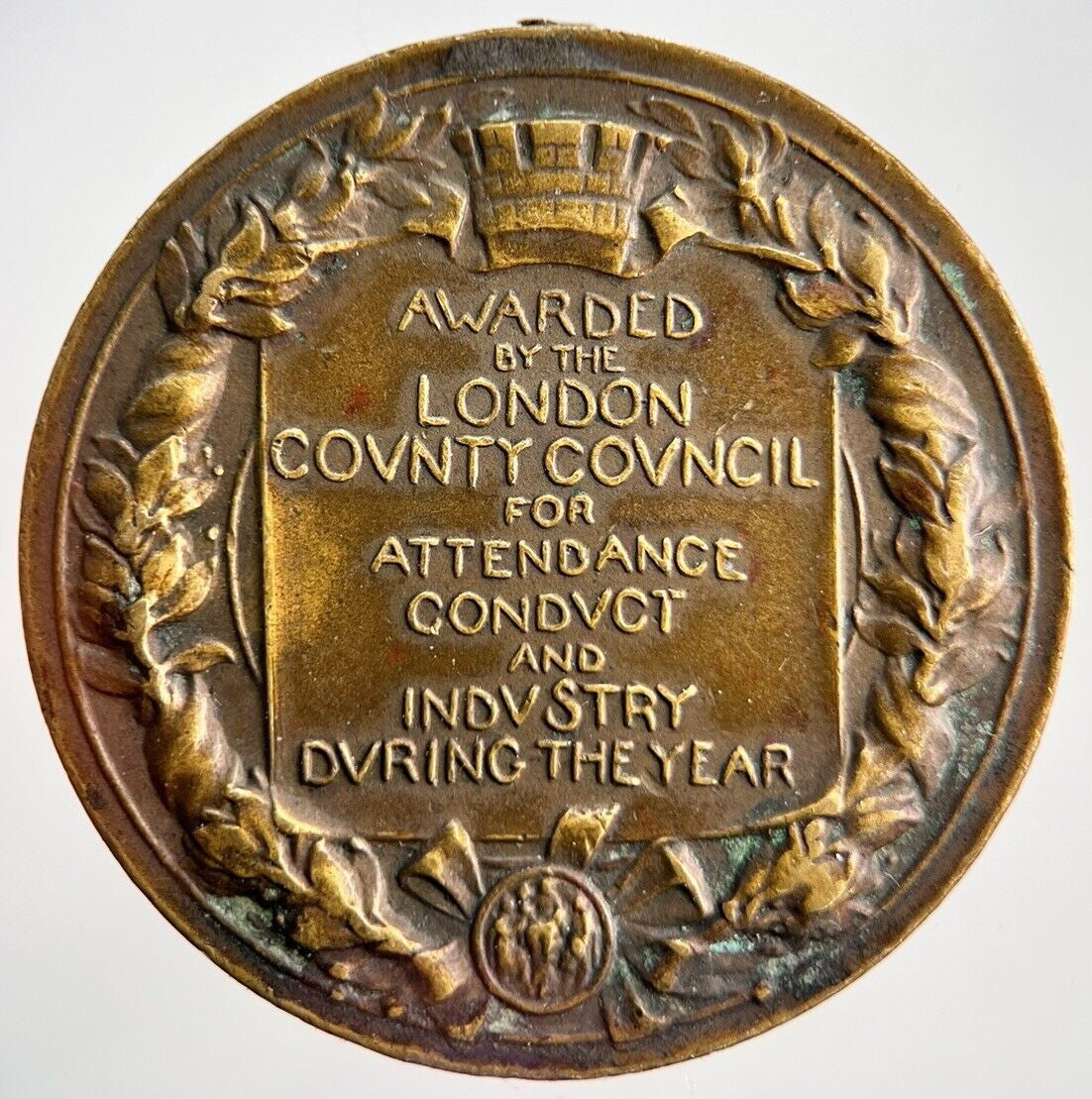 1914 The Kings Medal George V London City Council Engraved - A Mcgregor | a2187