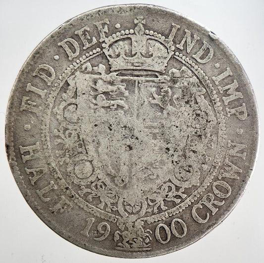 1900 Victoria Half - Crown Silver Coin | Collectable Grade | a6161