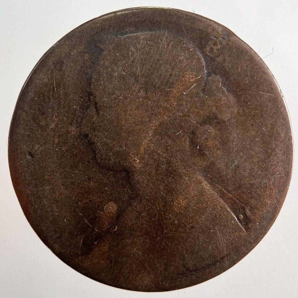 1876 Victoria One Penny Coin | Worn Grade