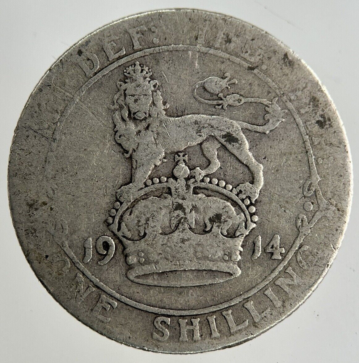 1914 George V Shilling Silver Coin | Collectable Grade