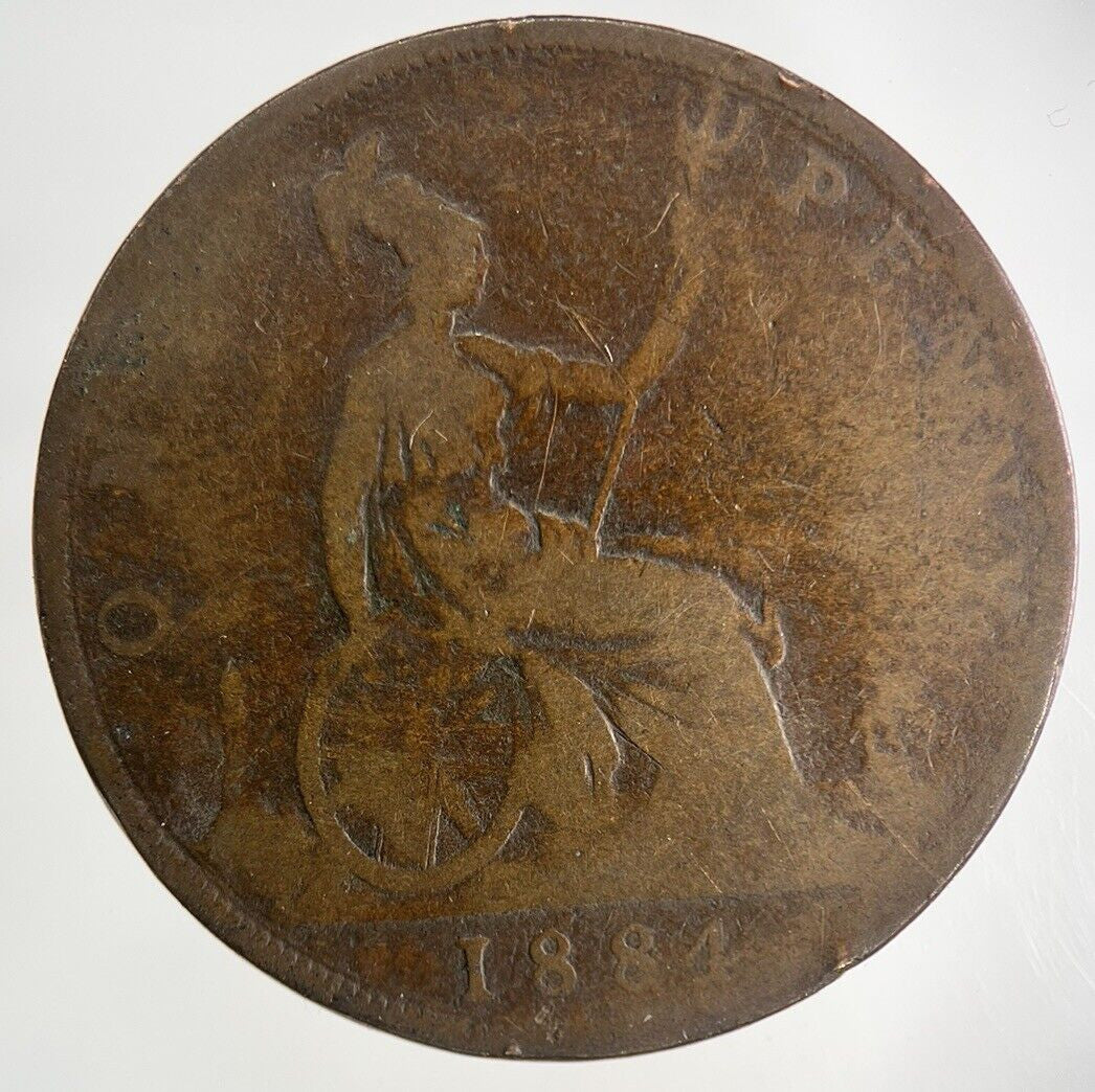 1884 Victoria One Penny Coin | Collectable Grade