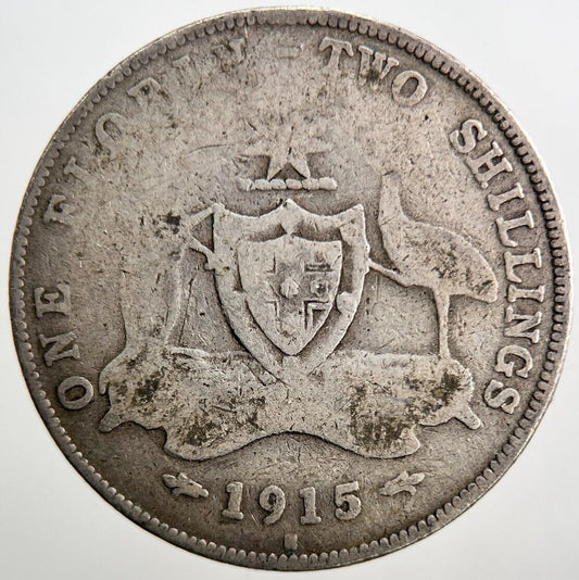 1915 - M Australia Florin Silver Coin | Collectable Grade | a3733