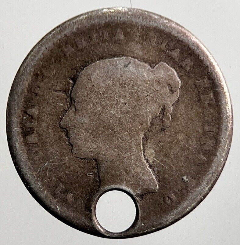 1839 Victoria One Half - Pence Silver Coin | Collectable Grade | a3443