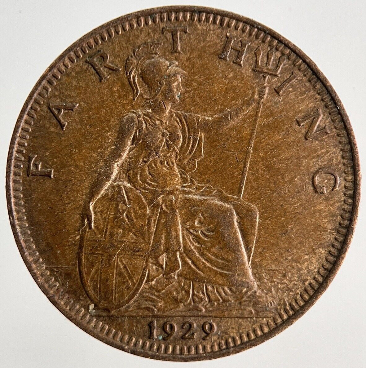 1929 George V Farthing Coin | Very High Grade | a9518