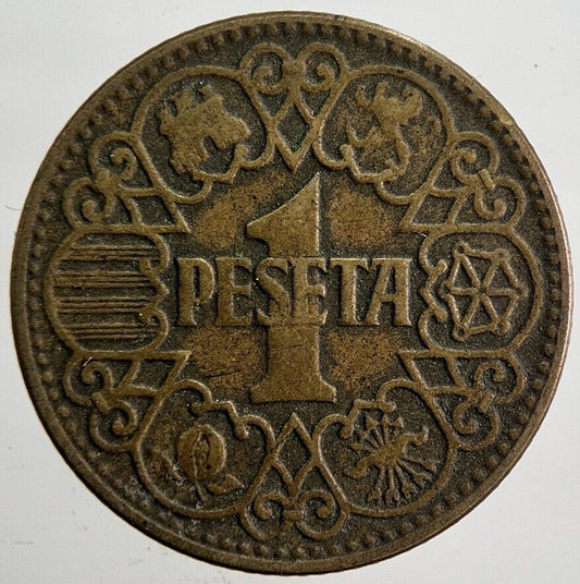 1944 Spain 1 One Peseta Coin | Fine Collectable Grade | a4746