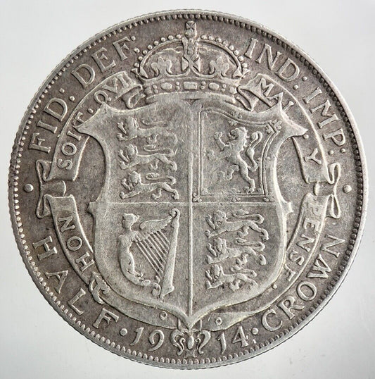 1914 George V Half - Crown Silver Coin | Fine Collectable Grade