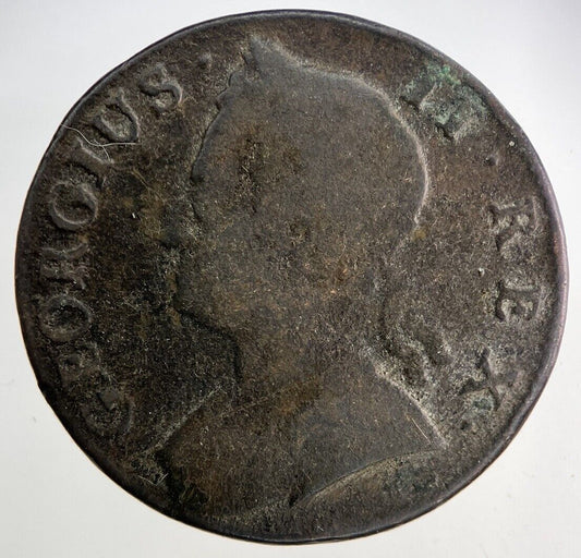 1743 George II 2nd Half-Penny Coin | Collectable Grade