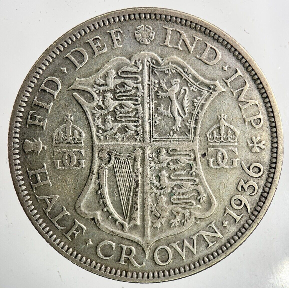 1936 George V Half - Crown Silver Coin | Fine Collectable Grade