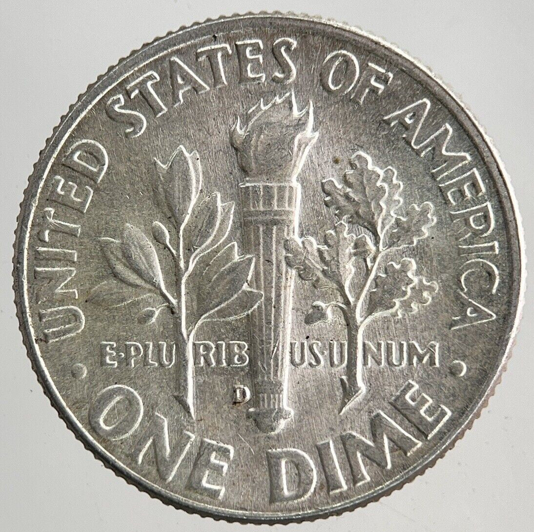 1964 - D US USA Roosevelt One Dime Silver Coin | Very High Grade