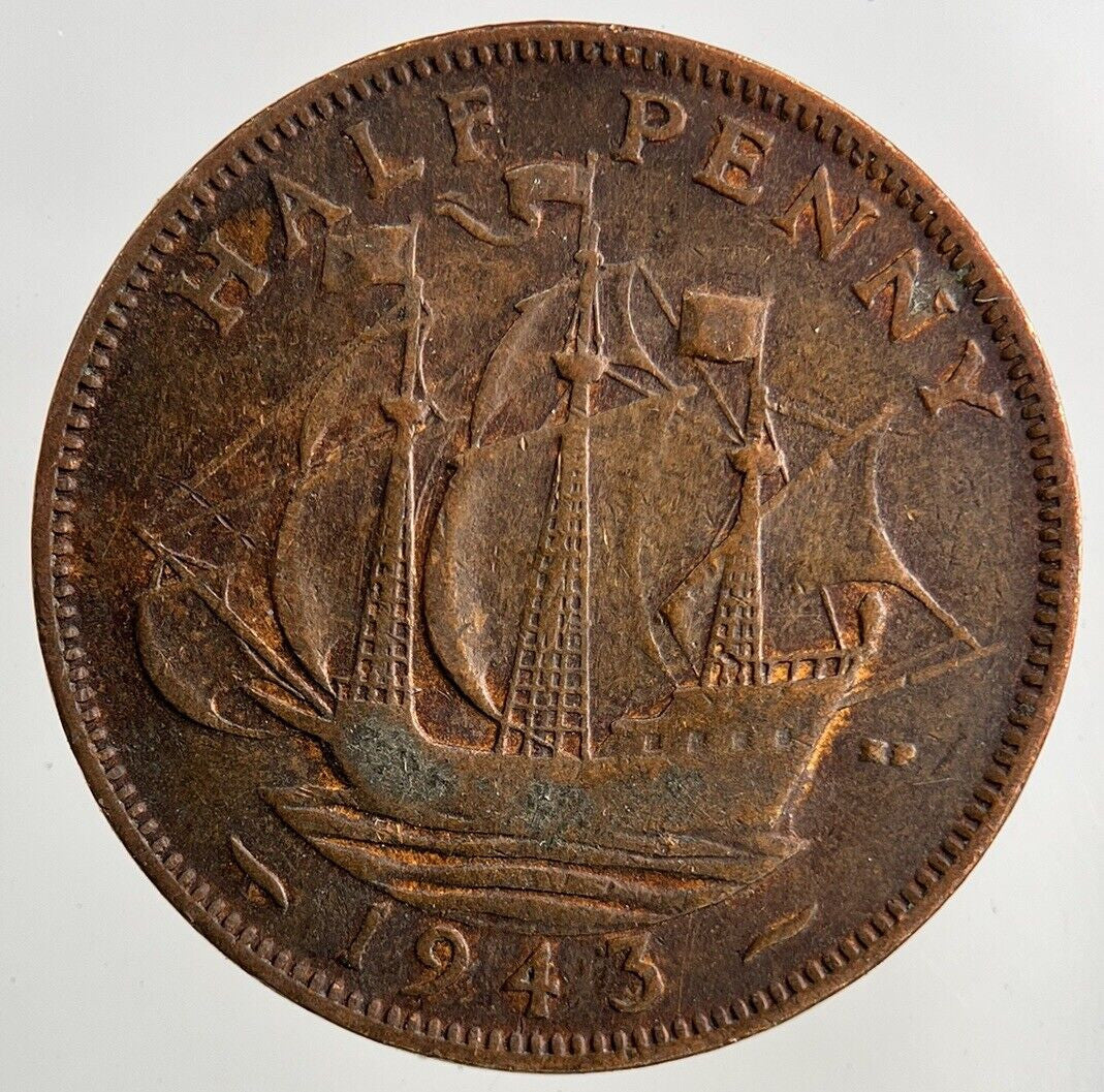 1943 George VI Half - Penny Coin | Fine Collectable Grade