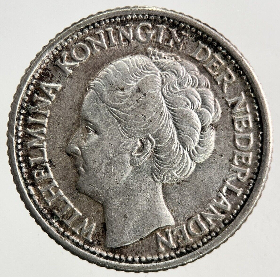 1944 Netherlands 25 Cents Silver Coin | Fine Collectable Grade