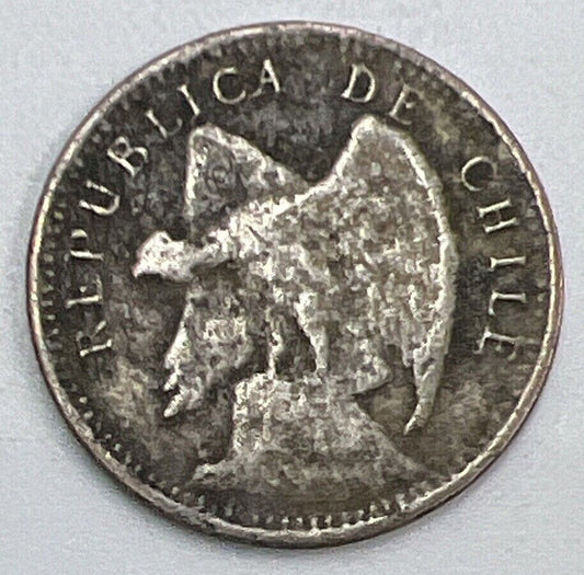 1908 - S Chile Diez 10 Centavos Silver Coin | Collectable Grade | a1548